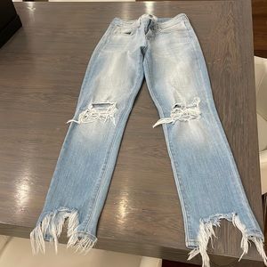 Lagence ripped raw distressed jeans